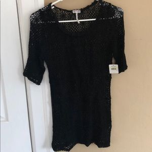 Free people intimates black crochet top